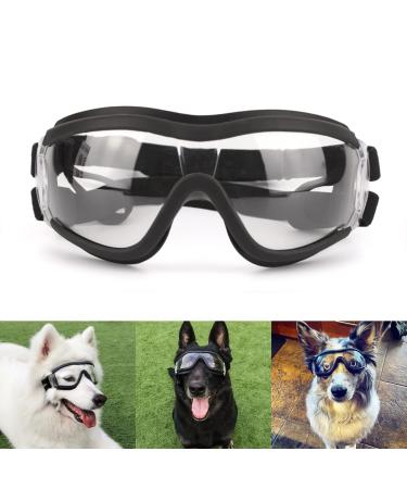 PETLESO Dog Goggles - Large Dog Eye Protection Goggles Windproof Sunglasses for Medium Large Dog, Clear