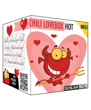 Schlump -Chili The chili lovebox hot - a funny gift set for your sweetheart!Suitable for friends and girlfriend men and women for the wedding day anniversary for date or just like that :)