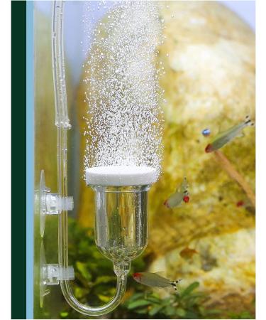 Aquarium air stone accessories for aquarium air pumps kit with control valve quiet super high diffuser for dissolved oxygen leaves Super Tiny Bubbles for aquarium and hydroponic (35mm)