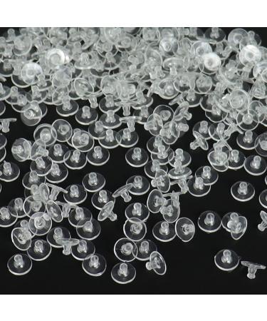 100pcs Bullet Clutch Earring Backs with Pad - Earring Safety Backs for Dropy Ears and Studs - Replacement Clutch Back Earrings for Heavy Earring - Clear 100 Pcs - Buy Online on GoSupps.com