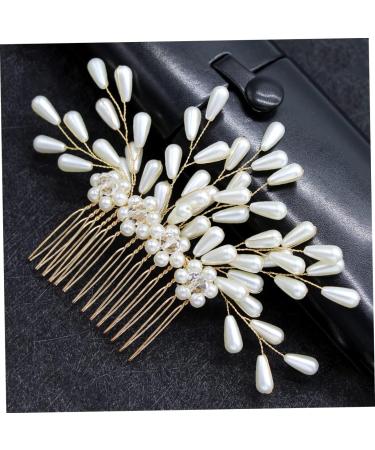 Ipetboom Bridal Headpiece Barrettes for Women Pearls Flower Hair Pearl Hair Comb Hair Combs for Women Hair Claw Clips for Women Bridal Hair Clip Tiara Bridesmaid Wedding Hair Accessories - Buy Online on GoSupps.com