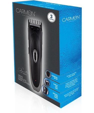 Carmen C81104 Signature Men s Hair Clipper with Adjustable Cutting Lengths & Cordless Operation Black - Buy Online on GoSupps.com