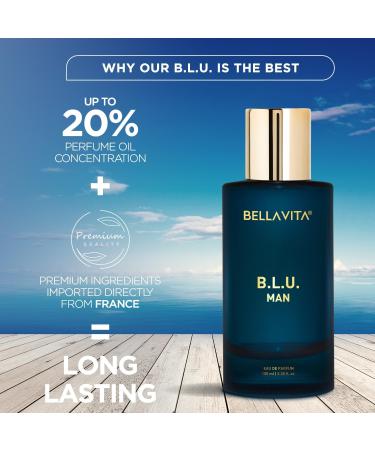 Bloom Beauty Bella Vita Luxury Best of Men Perfumes Combo Pack of 3 Premium Long Lasting Edp Fragrance Scents - G.O.A.T B.L.U Klub 100 Ml Each Wood Liquid - Buy Online on GoSupps.com