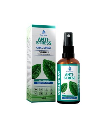 NutraVal Anti-Stress Oral spray with natural extracts of ashwagandha rhodiola reishi and schisandra chinoise Food supplement 30 ml