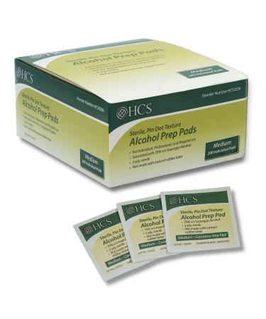 HCS Alcohol Prep Pads - 70% Isopropyl Alcohol Swabs Individually Wrapped - Sterile Skin Prep Pads Rubbing Alcohol Wipes - 2-ply Textured - Antiseptic Wipes First Aid Diabetes Care - Medium 200/Box 200 Count (Pack of 1) - Buy Online on GoSupps.com