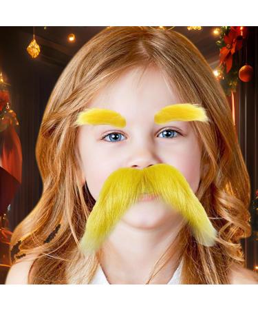 Moustache Orange - Moustache Et Sourcils Jaunes Moustachess Et Sourcils Orange Avec Adh sif Double Face | Moustachesss Blondes L g res Pour La Sc ne De F te D' v nements De Feu De De Voyage 1 g (Lot de 1) - Buy Online on GoSupps.com
