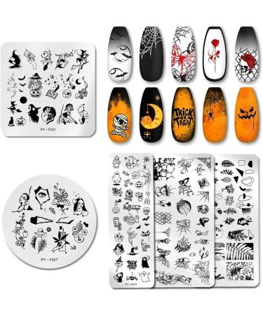 Yzdkj Halloween Nail Stamping Plates - Snowflake Pattern Nail Art - Stainless Steel Stencils for Festive Designs - International Shipping Available - Buy Online on GoSupps.com