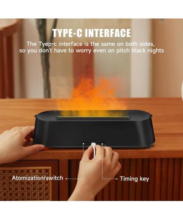 Aroma Diffuser with Flame Effect | 200ml Essential Oil Diffuser | 7 Colors Timer & Remote Control | Safe Waterless Auto Power-Off - Buy Online on GoSupps.com