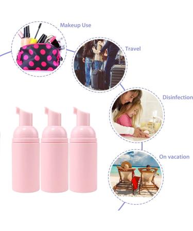 12 Pc Pink Foam Pump Dispenser 30ml - Refillable Travel Containers for Hand Soap Shampoo Shower Gel & Cleaning - Plastic Cosmetic Packaging - Buy Online on GoSupps.com