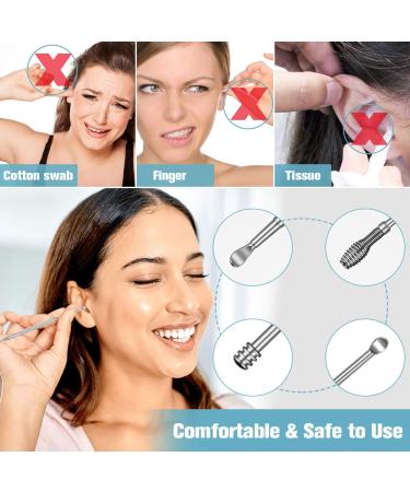 Professional 8 Pcs Ear Wax Removal Kit - Stainless Steel Ear Pick Set with Cleaning Brush & Storage Box - Buy Online on GoSupps.com
