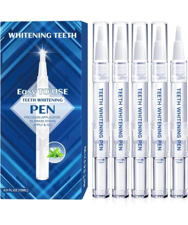 Celakeety Tooth whitening pen Teeth Whitening Gel Teeth Whitening Pen Set 5 Pens No Sensitivity Effective Stain Remover Gel effectively remove tooth discolouration 15 ml 1er Pack