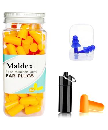 Ultra Soft Foam Ear Plugs Noise Cancelling Earplugs for Sleeping with Travel Case 38dB SNR One Size Fits Virtually Every Wearer for Studying Snoring Motorcycle Loud Noise 60 Pair Orange Orange 60 PAIR (Pack of 1)