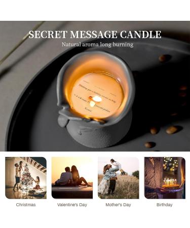 Natural Soy Wax Scented Candles | Aromatherapy Holiday Candle for Men | Cedar & Leather Secret Message - Buy Online on GoSupps.com