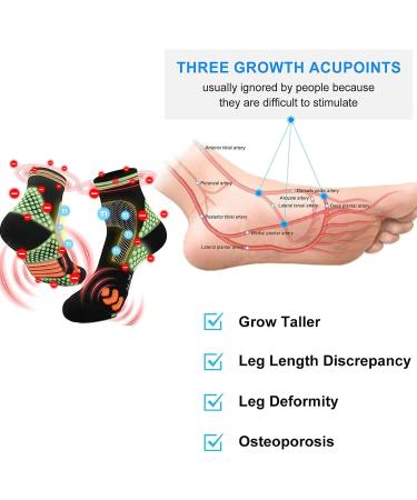 Ocervd Highersocks 2023 Far Infrared Schorl Titanium Ion Heightening Booster Socks - Tourmaline Health Socks for Women&Men - Breathable Comfort - 2PCS Blue-M Medium - Buy Online on GoSupps.com