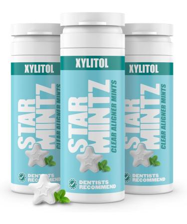 StarMintz Clear Aligner Mints that Seat Your Aligners & Soothe Aligner Pain - Invisalign Mints - 100% Plant Based Xylitol - Seats Your Invisalign - 3 Bags