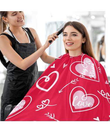 Waterproof Barber Cape for Valentine's Day - Unisex Cheetah Hair Cutting Bib with Love Wording & Arrow - Buy Online on GoSupps.com