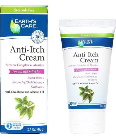 Earth's Care Anti Itch Cream - Steroid Free Soothes Sunburns & Itchy Skin 2.4 OZ (2 Tubes) - International Shipping Available - Buy Online on GoSupps.com