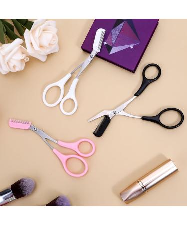 Wllhyf Eyebrow Shear Trimmers - 3 Pieces with Removable Comb | Professional Scissors for Men & Women | Premium Makeup Tool Accessories - Buy Online on GoSupps.com