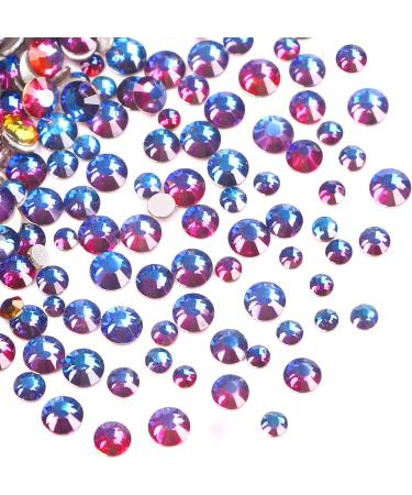 Jollin 3456 Flat Back Rhinestones Glass Pendants Gems for Nail Art 6 Sizes SS4 SS12 Blue Blaze - Buy Online on GoSupps.com