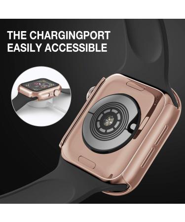 Apple Watch Case for Apple Watch 38MM Series 3/2/1/ with Built-in Tempered Glass Screen Protector All-Around Ultra-Thin Bumper Full Cover Hard PC Protective Case for iWatch rose gold For Series 3/2/1 38mm - Buy Online on GoSupps.com