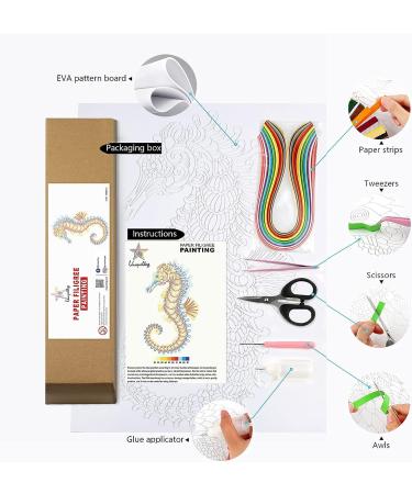 Uniquilling Paper Quilling Kit for Adults - Seahorse DIY Painting Kit - Quilling Tools for Home Decor - Best Gift for Beginners - Buy Online on GoSupps.com