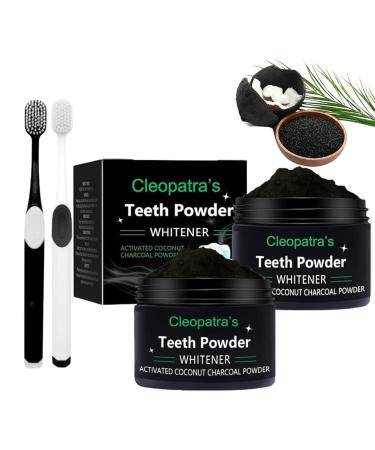 Cleopatra's natural tooth alarm powder Cleopatra s Natural tooth alarm powder with activated coconut Cleopatra tooth bracelet set for the removal of yellow spots (2PCs)