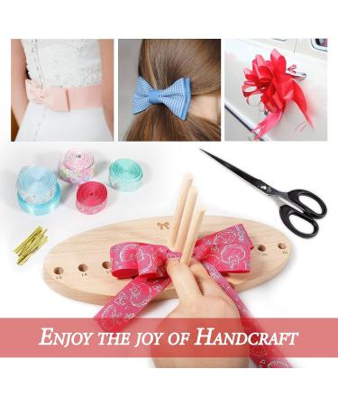 Wooden Bow Maker Tool for Holiday Wreaths & Crafts - Double-Sided Ribbon Bow Maker for Gift Bows, Party Decorations, Hair Bows, Corsages & More - Buy Online on GoSupps.com