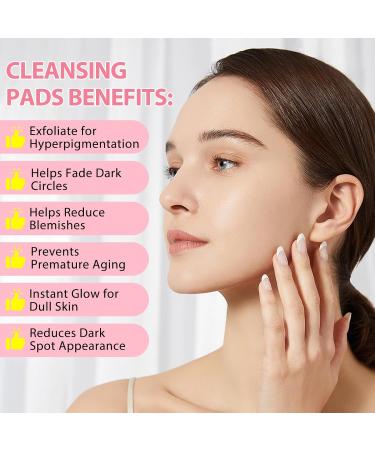  Feeliville Turmeric Pads Kojic Acid & Turmeric Pads Infused Foaming Exfoliating Pads for Dark Spots Dull Skin Unclog Pores Help Balance Skin Oil and Water (2  - Buy Online on GoSupps.com