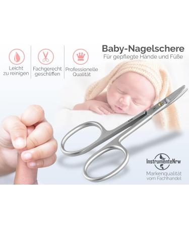 Rustproof Baby Nail Scissors with Rounded Ends (9 cm) - Safe & Stylish Case Included | International Shipping - Buy Online on GoSupps.com