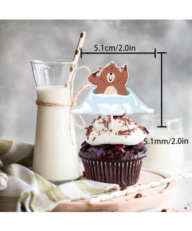 Brown Glitter Animal Groundhog Dessert Cupcake Topper Happy Groundhog Day Theme Decorations Baby Shower Boys Girls Happy Birthday Party Decor Supplies set 18pcs - Buy Online on GoSupps.com