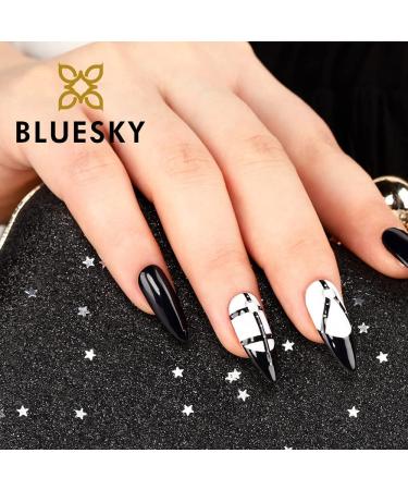 Bluesky Gel Nail Polish Jet Black A021 Long Lasting Chip Resistant 10 ml (Requires Drying Under UV LED Lamp) Black 10 ml (Pack of 1) - Buy Online on GoSupps.com