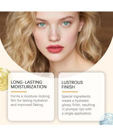 QPJUVC Lip Balm Lifter Gloss moisturizing shine nourishing oil balm with hyaluronic acid tinted lip serum for supple full lips longlasting waterproof pink - Buy Online on GoSupps.com