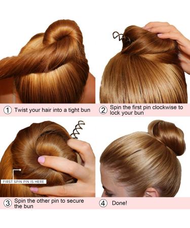 Spiral Bobby Pins Brown with Storage Tin - 20 Pcs 2 Inch Premium Spin Pins for Hair - Non-Scratched Twist Screw Hair Pins for Bun Hairstyles - Ideal for Women, Girls, and Kids - Buy Online on GoSupps.com
