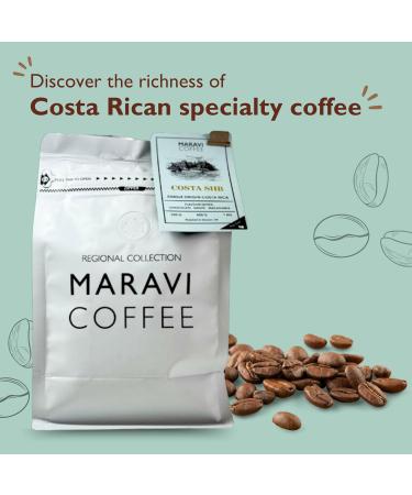 Maravi Speciality Coffee - Costa Rica SHB Arabica Coffee - Whole Beans Medium Roast - Chocolate Grape & Macadamia Notes - Ideal for Cafetiere Brewing - Buy Online on GoSupps.com