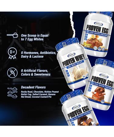 Gaspari Nutrition Proven Egg 100% Egg White Protein - 25g Protein Keto Friendly Dairy Free Lactose Free Soy Free - Salted Caramel (1lb - Buy Online on GoSupps.com