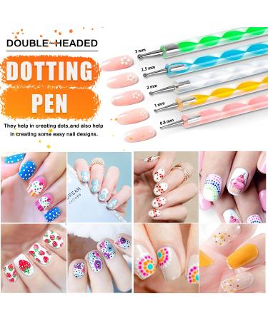 JOYJULY Nail Art Kit for Beginners - 28 Piece Set with Brushes, Dotting Tools, Stickers, Foil Tape, Rhinestones, and Tweezers in White - Buy Online on GoSupps.com