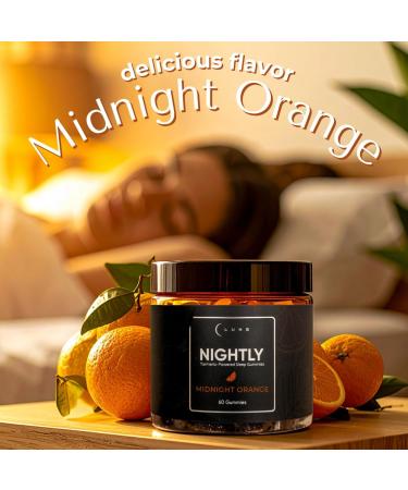 Nightly Extended Release Sleep Gummies - 2mg Melatonin with 5-HTP Valerian Root & Turmeric - All Night Sleep Support Blood Orange Flavor 100% Vegan 60 Count - Buy Online on GoSupps.com