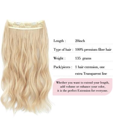 Secret Hair Extensions 20 Bleach Blonde Invisible Wire Synthetic Hair Pieces - Buy Online on GoSupps.com