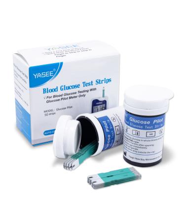 YASEE Blood Glucose Test Strips for Diabetes - Blood Sugar Testing Strips 50 Count Diabetic Test Strips Use with YASEE Glucose Meter