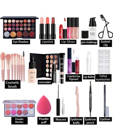 Chseo Makeup Set: Complete Cosmetics Gift Set for Face Eyes & Lips - Includes Lip Gloss Eyeshadow Concealer Palette & More - Buy Online on GoSupps.com