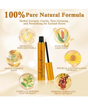 Recuren Plus Premium Eyelash Growth Serum Advanced Vegan Formula for Longer Thicker Lashes Natural Safe Ingredients in - Copper Gold - Buy Online on GoSupps.com