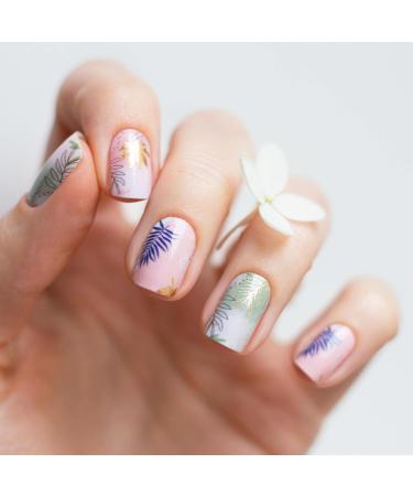 Avoa Beauty Nail Film - Indian Summer | Pink Green Blue Gold | Long-Lasting Self-Adhesive Nail Wraps for Autumn Nail Art - Buy Online on GoSupps.com