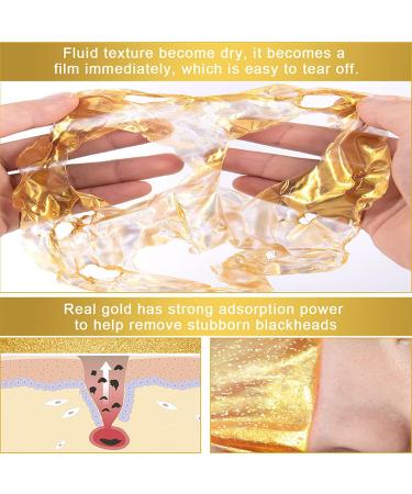 24K Gold Peel Off Face Mask - Anti Aging Lifting Moisturizing & Revitalizing - Reduces Wrinkles & Blackheads - Skin Repair with Vitamin B5 - 120g - Buy Online on GoSupps.com