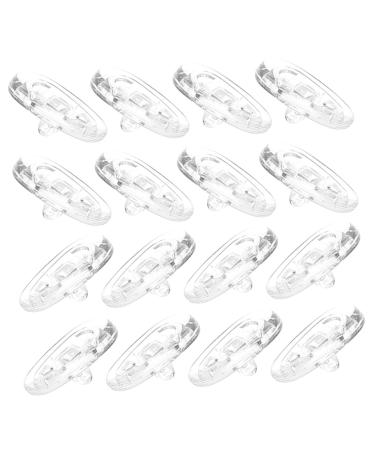 20 Pairs Glasses Silicone Nose Pads Eyeglass Glasses Nose Grips Non Slip Reusable Glasses Nose Pads Adhesive Nose Pads for Glasses Sunglass Nose Pads Replace Nose Bridge Transparent 1.30X0.70X0.18CM