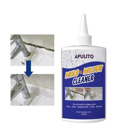 APULITO Home Mold Stain Cleaning Gel Mildew Cleaner Gel for Bathroom Kitchen Household 10 Fl Oz (Pack of 1)