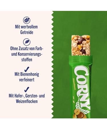 Buy Corny Classic Hazelnut Cereal Bar - Delicious Nuts & Honey | 60x25g - International Shipping Available - Buy Online on GoSupps.com