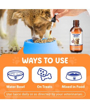 Premium Grass-Fed Liquid Collagen for Dogs - Skin and Coat Support Supplement with Biotin Vitamin C and Hyaluronic Acid - Buy Online on GoSupps.com