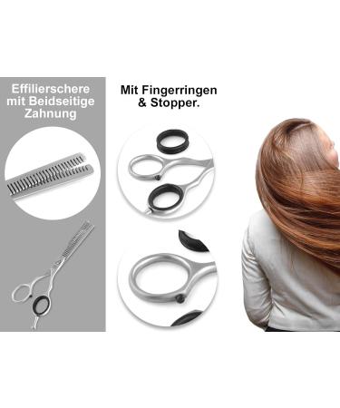 Professional 6-Inch Hair Scissors | Stainless Steel Hairdressing & Effilier Scissors for Perfect Haircuts - Buy Online on GoSupps.com