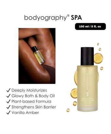 Bodyography Spa Bath & Body Oil 4 oz | Vanilla Amber Fragrance | Hydrating Botanical Oil with Squalene Rose Hip & Babassu | Vegan Paraben-Free Gluten-Free Moisture for Tone & Texture - Buy Online on GoSupps.com