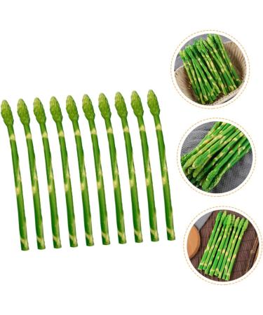 HOMSFOU 20 Pcs Simulated Asparagus Ornaments Pretend Play Food Fake Bamboos Food Faux Veggies Fake Food Model Asparagus Models Simulated Food Artificial Asparagus Model Pvc Vegetable Plant Light Greenx2pcs 19X0.9CMx2pcs - Buy Online on GoSupps.com